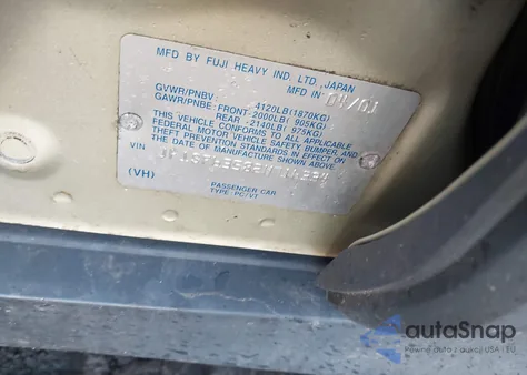 2002 Subaru Forester L z USA, uszkodzony, nr VIN JF1SF63582H716334